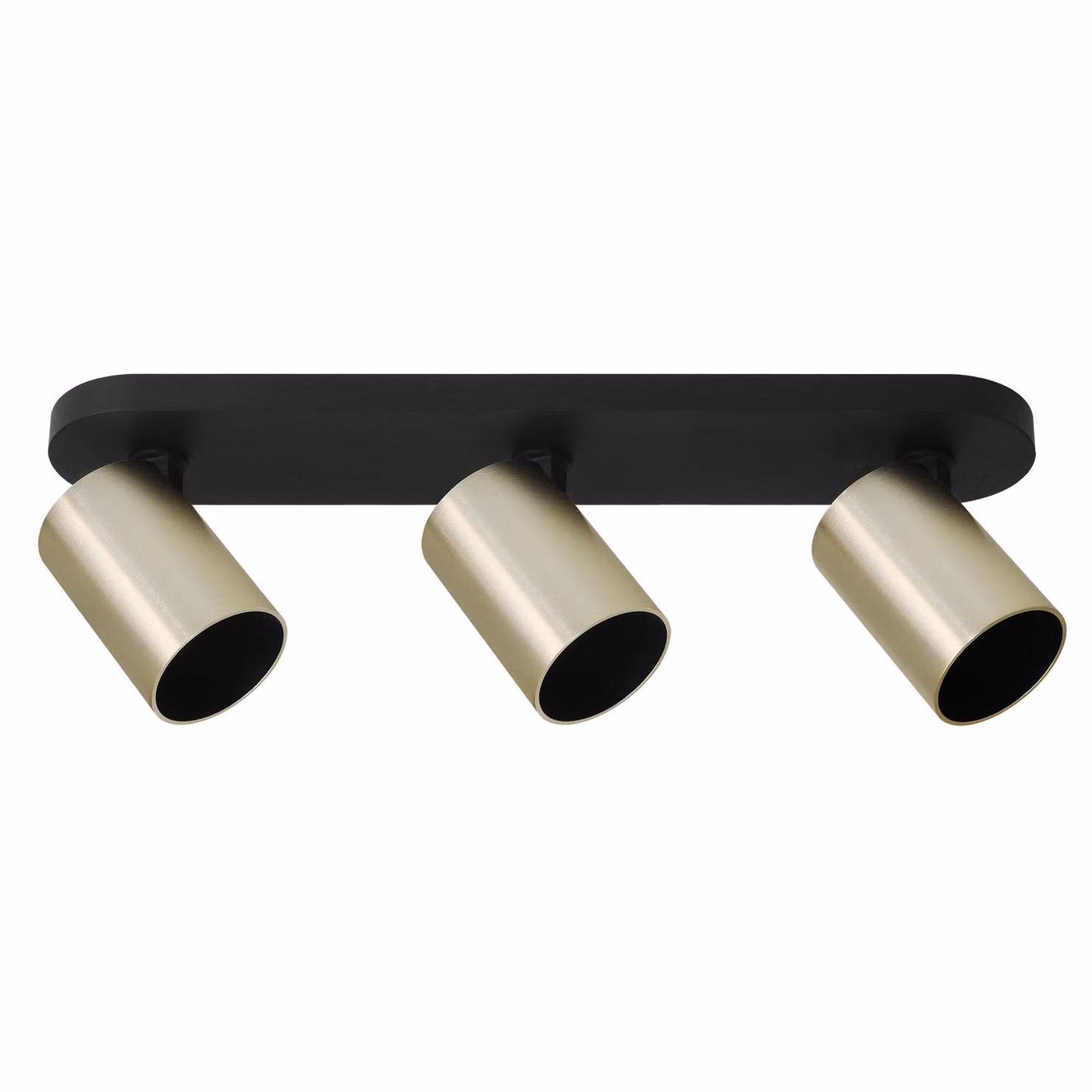 Plafonaia a tre spot MALGA 3 ELEGANT Barra IP20 3xGU10 220-240V nero Riflettori color oro EDO777870 EDO Solutions