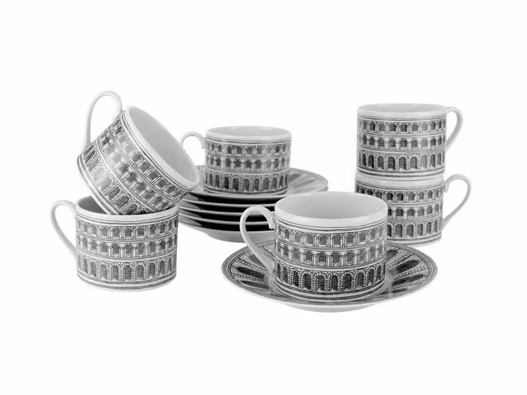 Architettura Tazza da Tè con Piattino - Set da 6