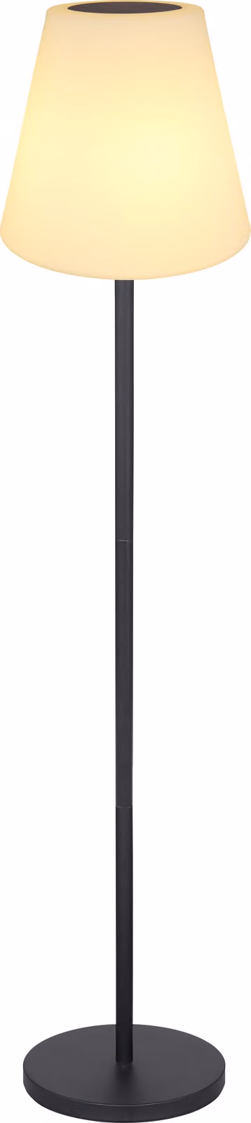 Globo Lighting Luce solare in metallo nero opaco, LED