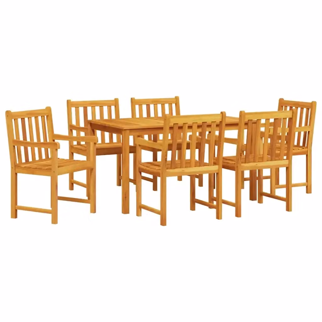Set da pranzo per giardino vidaXL in legno di acacia marrone, 7 pezzi – 2