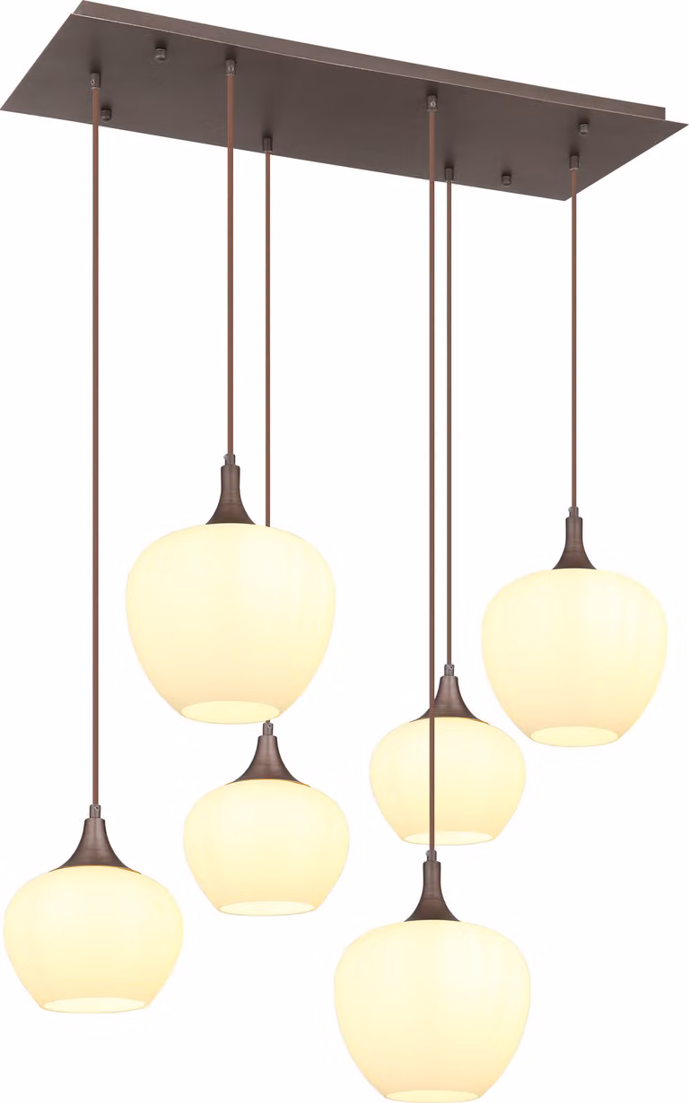 Lampada a sospensione per sala da pranzo Lampada a sospensione a 6 fiamme per soggiorno 15548-6HC