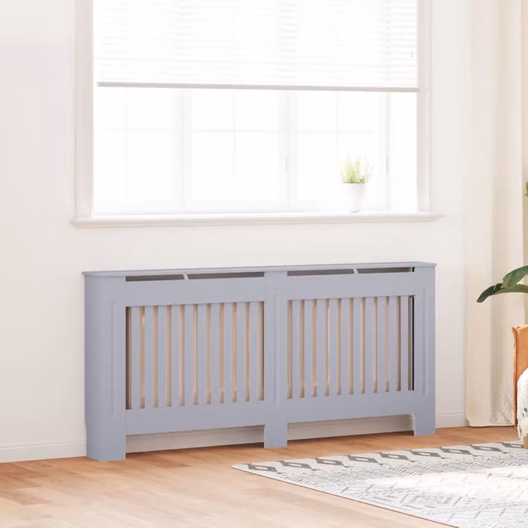 Copertura per radiatore vidaXL in legno multistrato color antracite L: 172 cm, P: 19 cm, H: 81,5 cm
