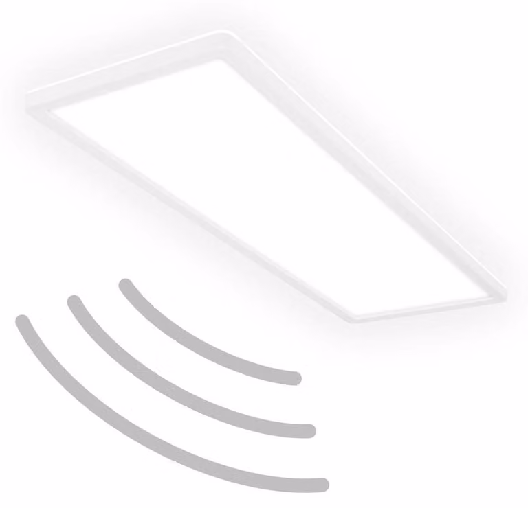 Plafoniera LED ultrapiatta con rilevatore di movimento - IP44 Luce da bagno LED Luce da bagno, pannello da soffitto ultrapiatto per ambienti umidi, 58 x 20 x 3 cm (LxLxH)