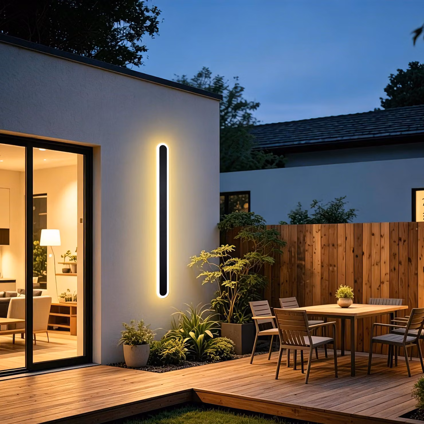 Lampada a LED da parete, 80 cm, 16 W, dimmerabile, grado di protezione IP65, con telecomando