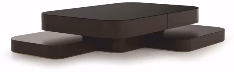 Tavolino Casa Padrino marrone scuro / ottone 190 cm - Mobili Soggiorno & Hotel