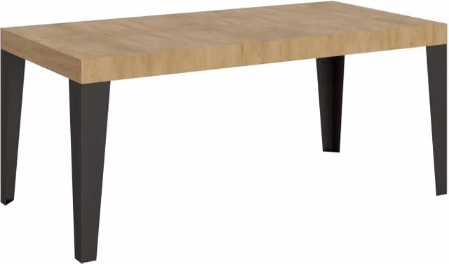 Tavolo allungabile Itamoby moderno in legno e metallo, colore Quercia e Antracite, L: 90 cm, P: 180/284 cm, H: 77 cm