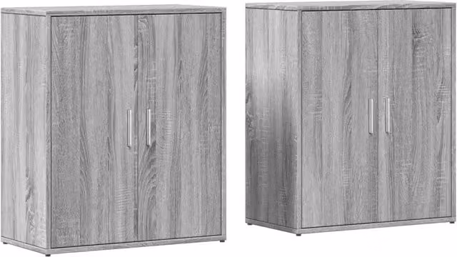 Credenze 2 pz | Madia | Buffet da pranzo | Armadio da pranzo Grigio Sonoma 60x31x70 cm in Legno Multistrato