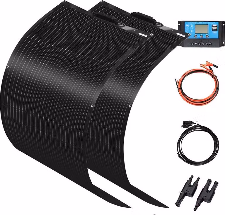 Pannello solare flessibile, alta efficienza, design portatile, kit da 12V 200W