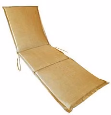 Cuscino per lettino Olibò in misto cotone colore giallo, sfoderabile, L: 180 cm, P: 56 cm, H: 3,5 cm