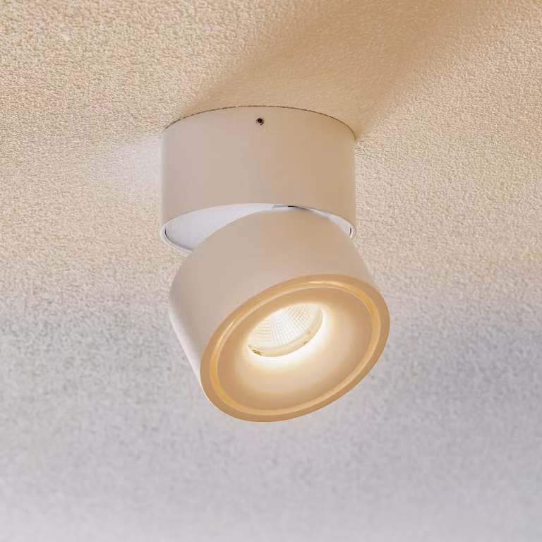 Egger Licht DLS Faretto LED Clippo, bianco, 2.700 K, dimmerabile, Bianco / Opale, Soggiorno / Sala da pranzo, Alluminio, Moderno