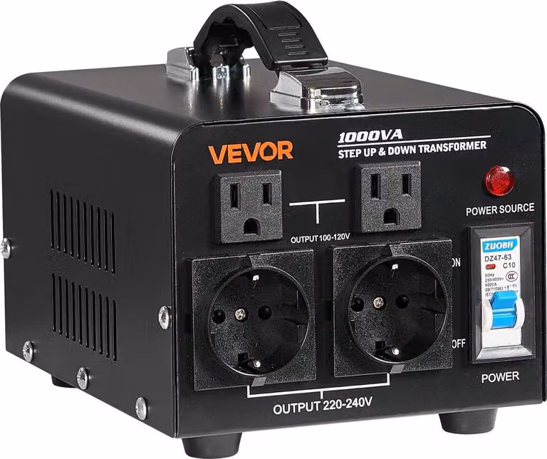 Trasformatore convertitore di tensione 1000 VA Step Up/Down da 110 a 220 V/da 220 a 110 V