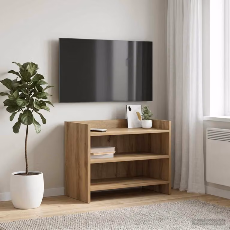 Mobile TV moderno vidaXL in legno e MDF marrone L 60 cm x P 33 cm x H 47 cm