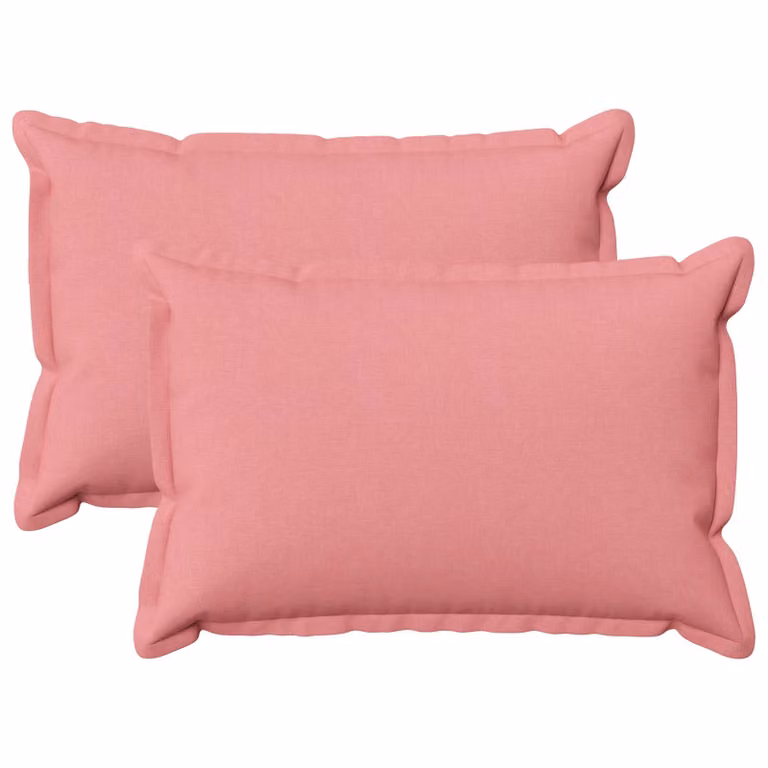 Set di 2 cuscini vidaXL HOUTEN rosa, forma rettangolare con rivestimento lavabile