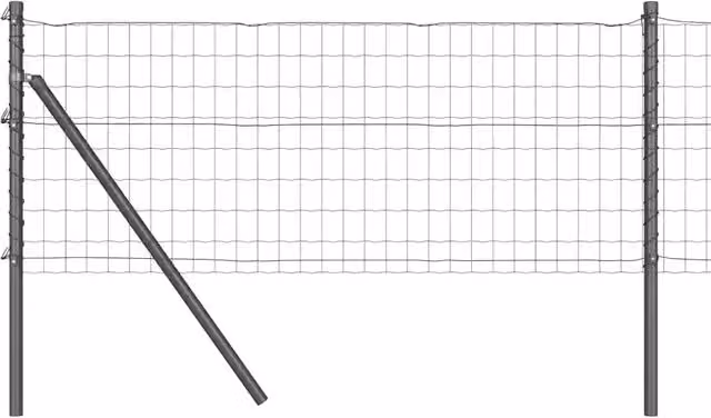 Recinzione da Giardino DESIGN IN in Acciaio e PVC Grigio, Altezza: 80 cm, Lunghezza: 25 m