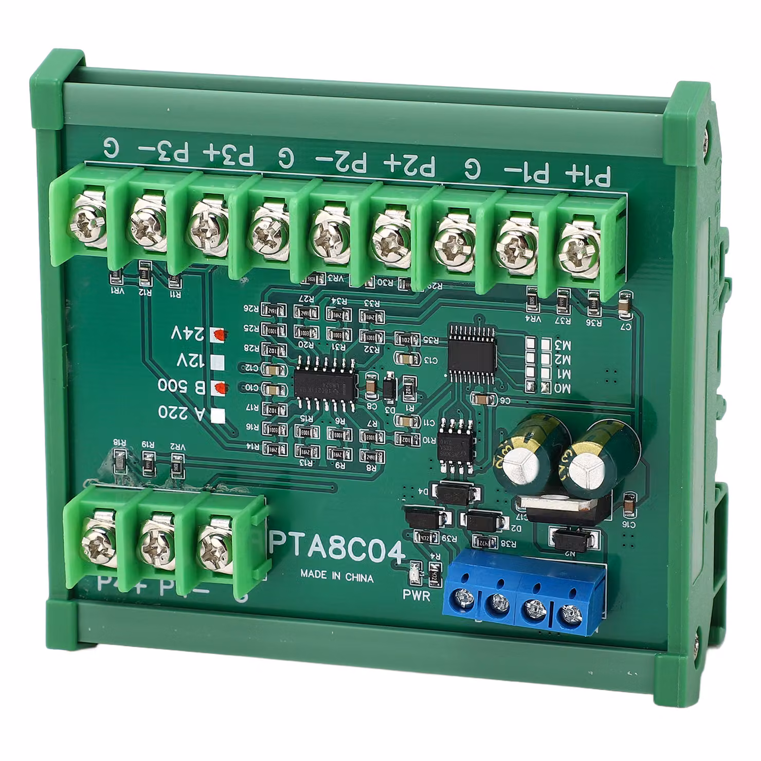 Modulo sensore di temperatura Misurazione della resistenza PT100 RTD RS485 con alloggiamento su guida B500 (da -40 °C a +500 °C) DC24V