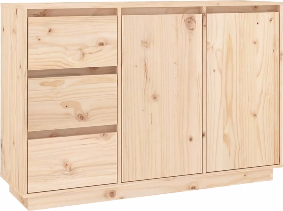 Credenza 111x34x75 cm in Legno Massello di Pino