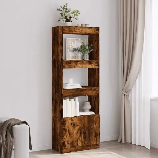 Credenza Buffet Armadio Design Mania Rovere Fumo Marrone L: 63 cm, P: 33 cm, H: 180 cm