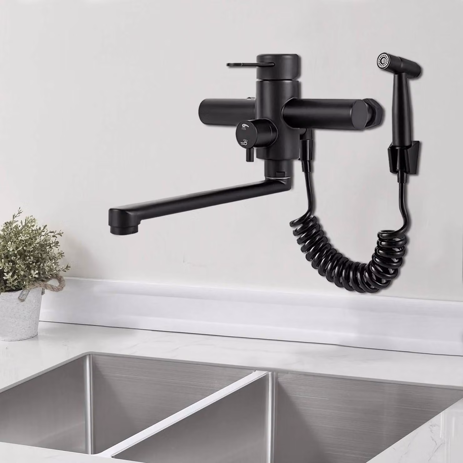 Rubinetti da cucina in acciaio inossidabile con rotazione a 360°