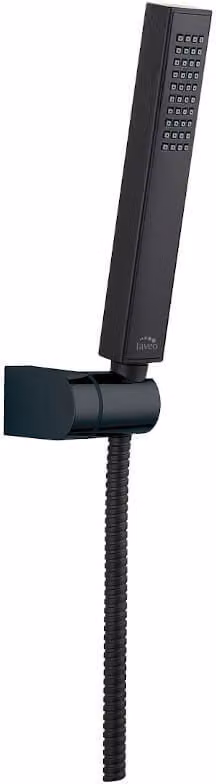 Set doccia di design con supporto a parete nero