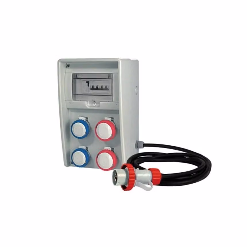Quadro elettrico da cantiere Fanton Ulisse FME74321 ASC IP65 con 4 prese CEE, colore grigio, L: 25,0 cm, P: 17,7 cm, H: 40,3 cm – 2