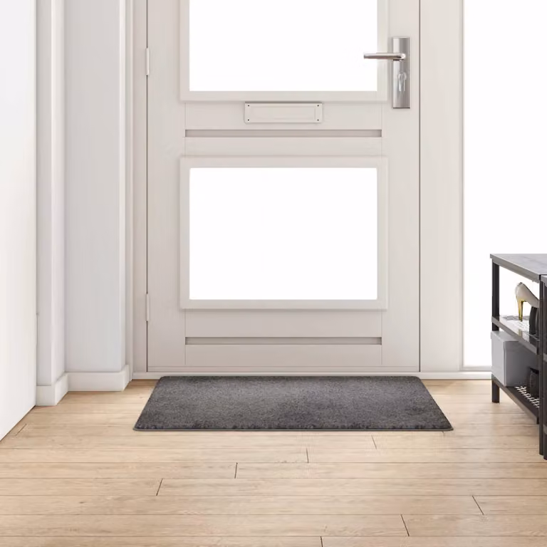 Runner in moquette vidaXL grigio, 100 x 100 cm, 100% polipropilene, design moderno e antiscivolo