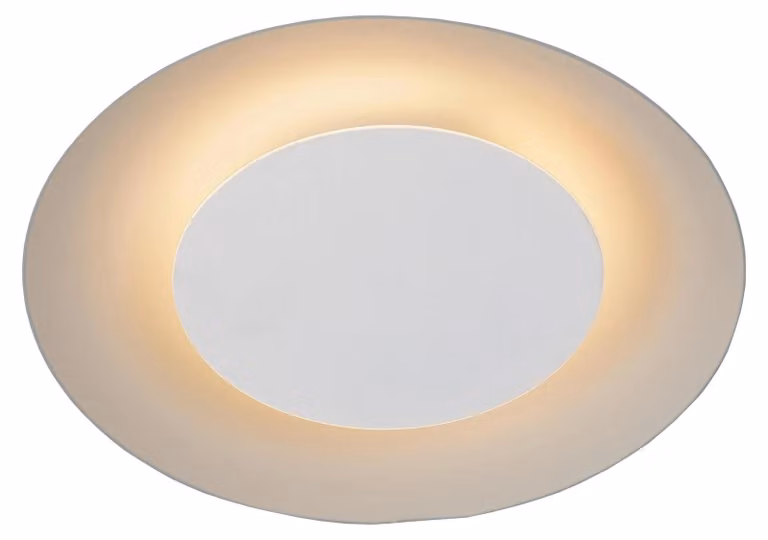 Plafone LED rotondo FOSKAL bianco 6W, bianco caldo, 480 lm, metallo, dimensioni: 5,2 x 21,5 x 21,5 cm, IP20, Lucide