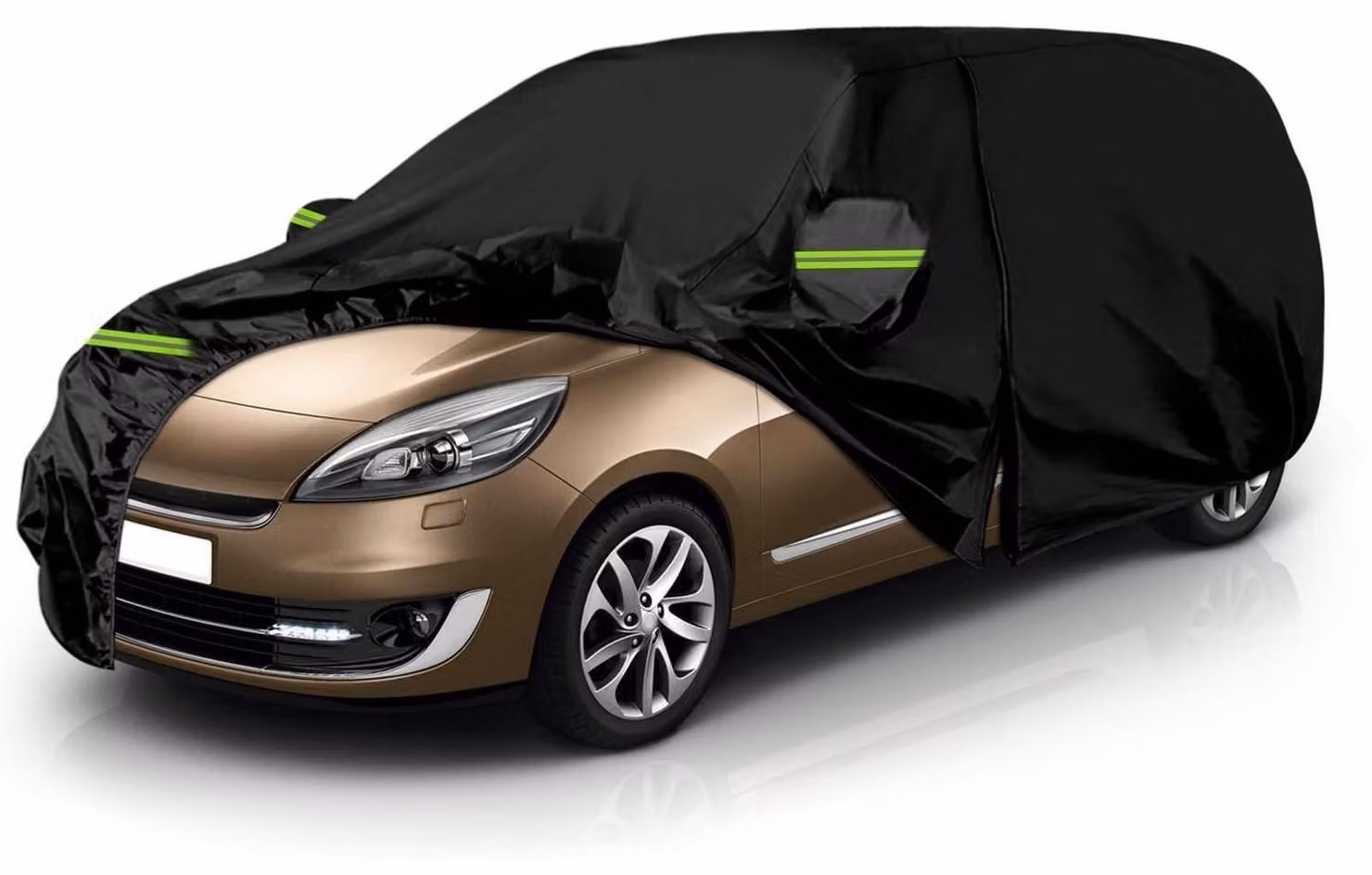 Copertura protettiva per auto, compatibile con Renault Grand Scénic dal 2004 al 2022, colore nero, protezione per tutte le condizioni atmosferiche, con cerniera e serratura