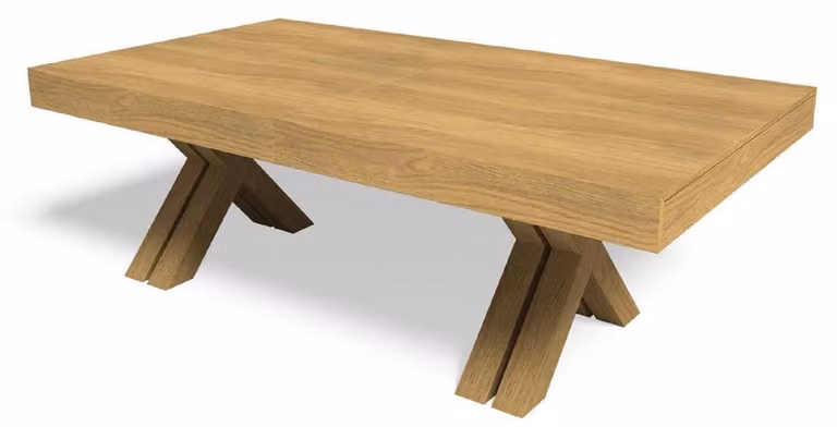 Casa Padrino tavolo da pranzo colori naturali 200-604 x 110 x h. 77 cm - Tavolo da conferenza allungabile in legno massiccio - Mobili per sala da pranzo - Mobili per ufficio - Mobili in legno massiccio - Mobili