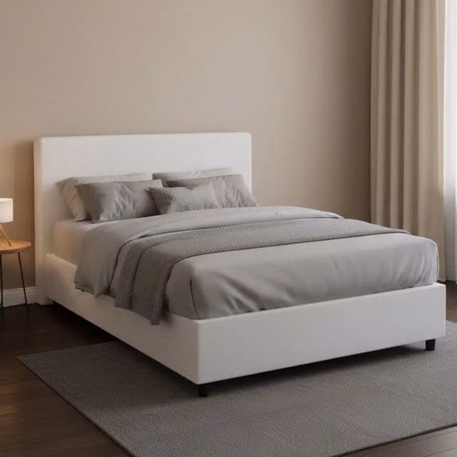 Letto Re Talamo Italia con Materasso Incluso, Bianco, L/P/H: 120 x 200 x 35 cm – 1