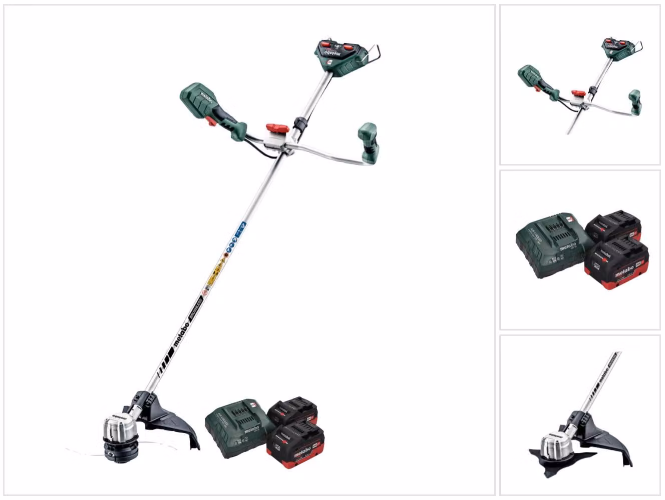 Metabo FSB 36-18 LTX BL 40 Decespugliatore a batteria 36 V ( 2x 18 V ) a due impugnature brushless + 2x batteria 8,0 Ah + caricabatteria