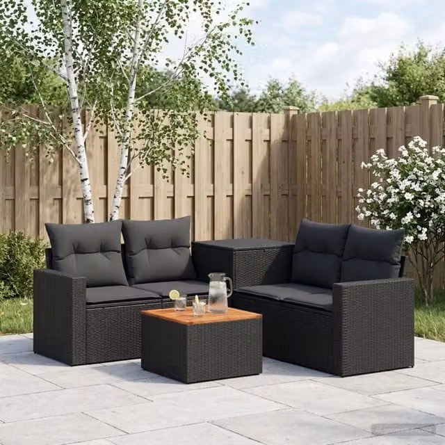 Set di divani 6 pz Nero 55 x 55 x 37 cm 3447394