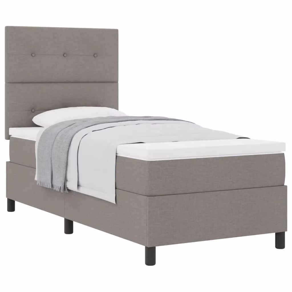 Letto a molle con testiera Talpa vidaXL in tessuto beige o grigio L/P/H: 203 x 100 x 140 cm – 2