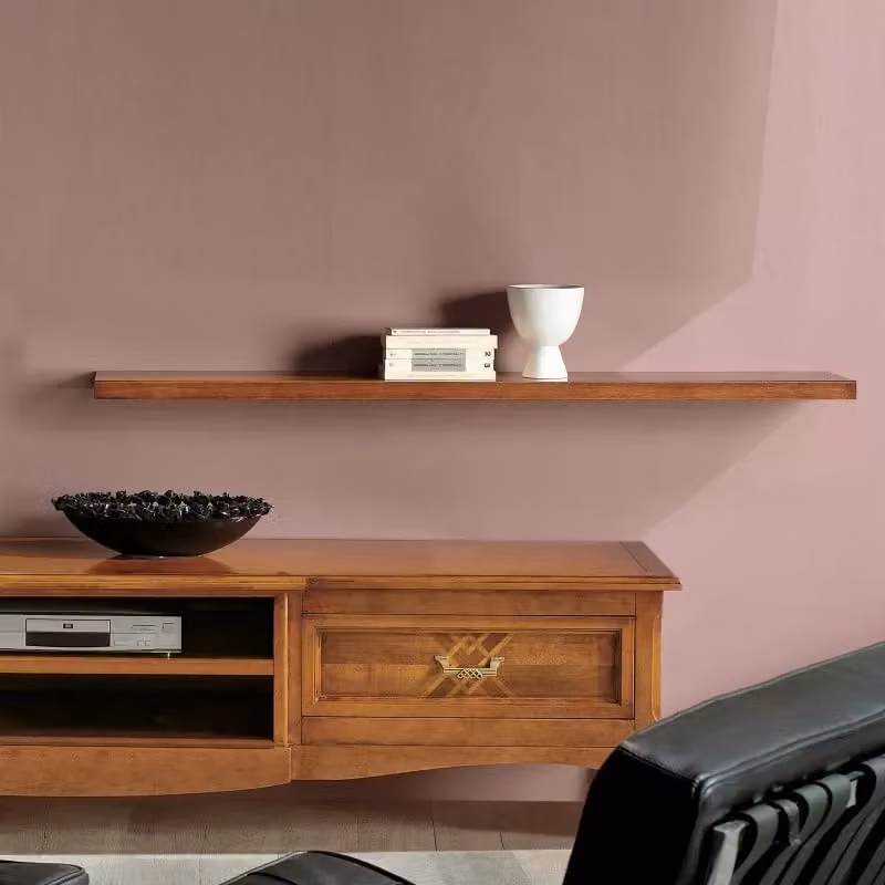 Porta TV classico con 2 cassetti e intarsio in legno marrone Mobili 2G L/P/H: 200 x 55 x 52 cm – 1