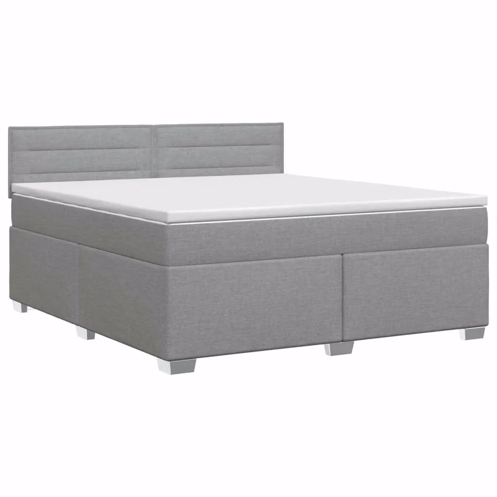 Letto box spring con materasso ibrido vidaXL Grigio Chiaro L: 140 cm, P: 190 cm – 2