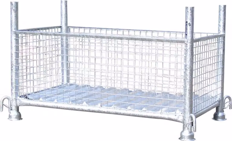 Pallet a griglia Schake, portata 1,5 t, 1,50 x 0,87 x 0,50 m, verniciato