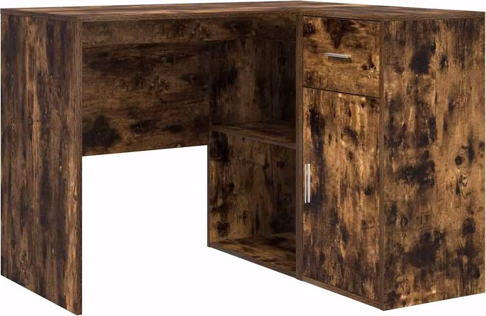 Scrivania ad angolo con cassetto Rovere fumé 102 x 88 x 75 cm