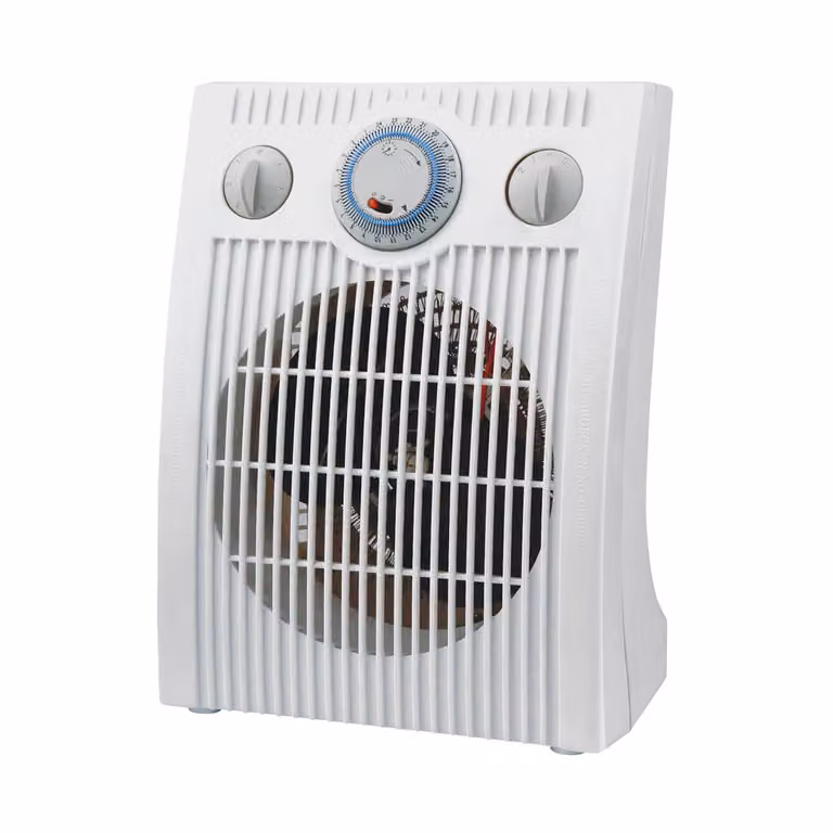 Termoventilatore DICTROLUX con termostato e timer, 2000 Watt, Bianco