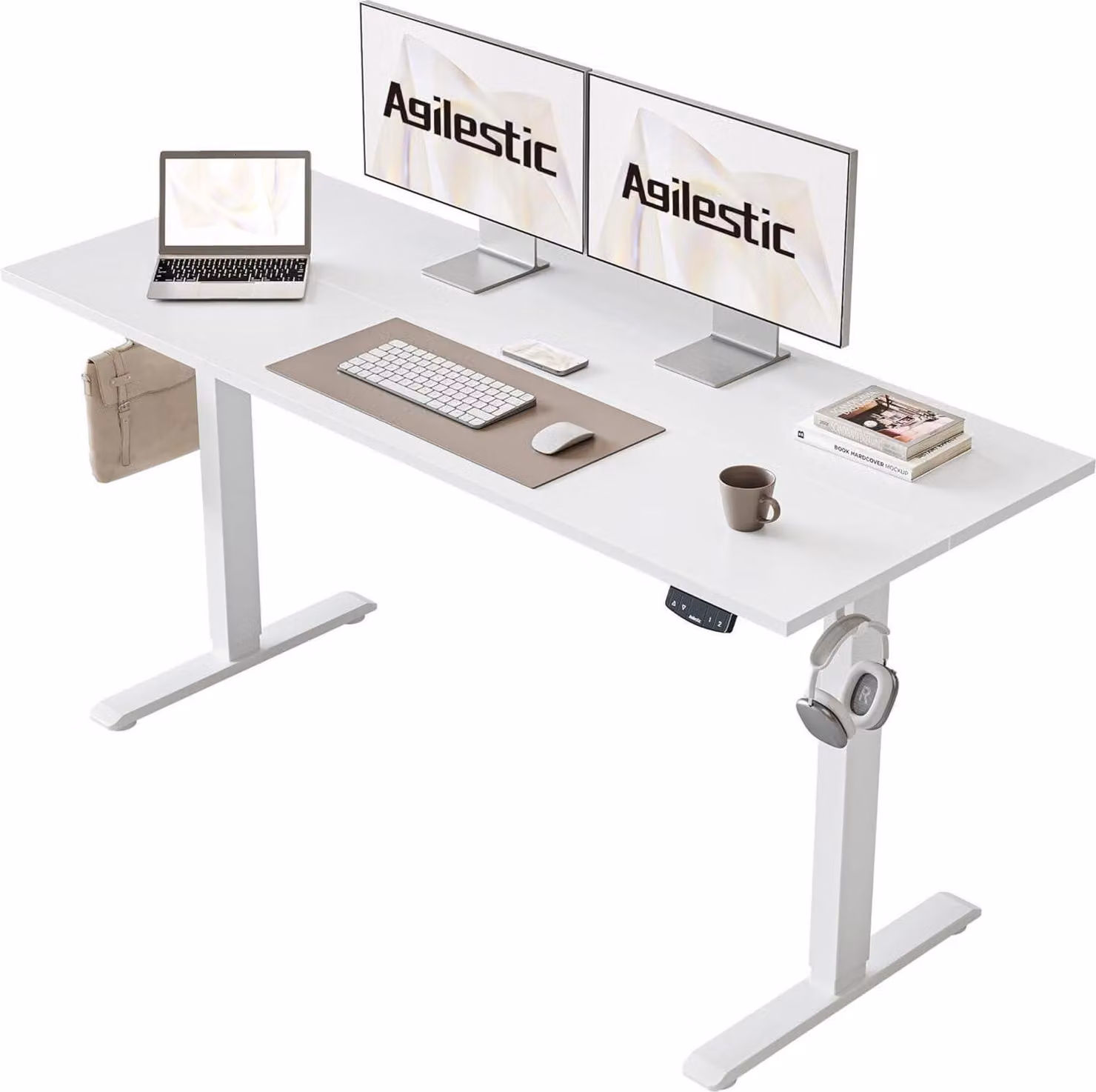 Scrivania regolabile in altezza 140 x 60 cm con