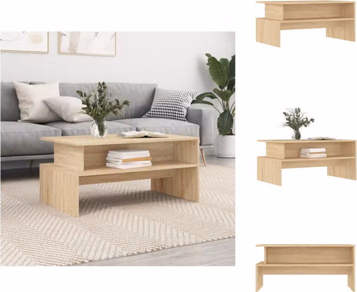 vidaXL Tavolino in rovere Sonoma 90x55x42,5 cm in legno - Tavolini da caffè