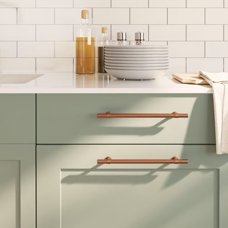 Set di 20 maniglie per mobili a barra vidaXL in acciaio inox color bronzo