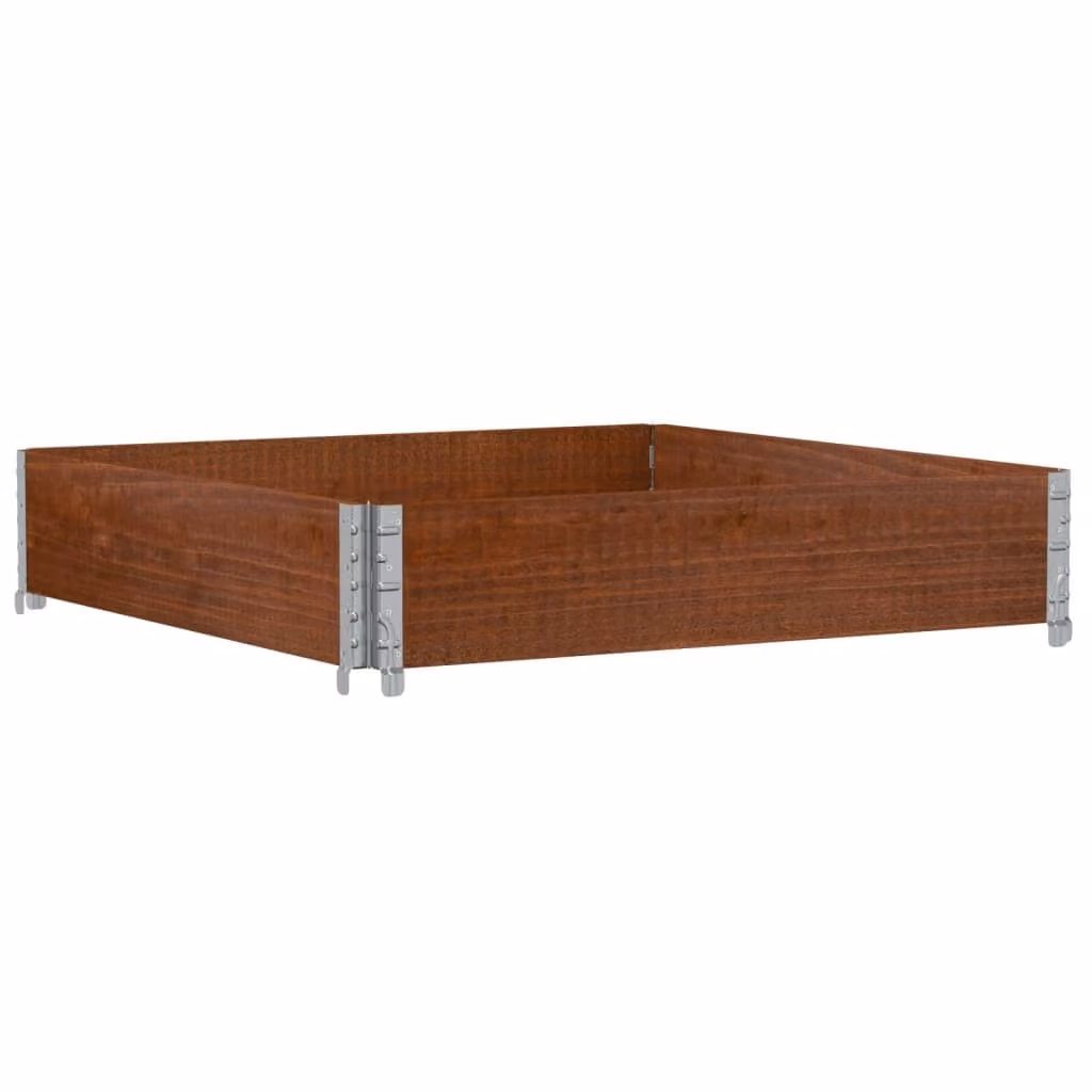 Paretale per Pallet Marrone 100x100cm in Legno Massello di Pino