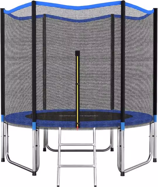 Trampolino 305 cm con rete di protezione e scaletta per esterni.