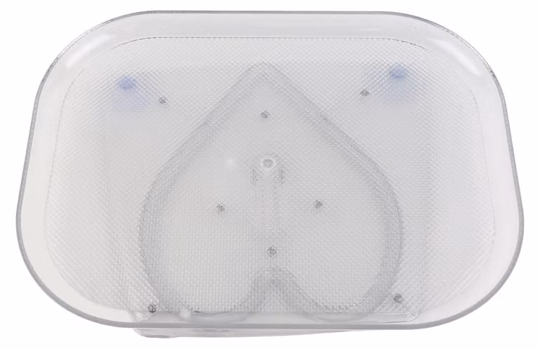 Organizzatore girevole "Lazy Susan" trasparente, rettangolare, per frigorifero, armadio, tavolo, dispensa e cucina