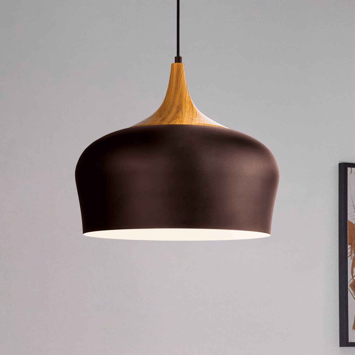 EGLO Lampada a sospensione Obregon, dimmerabile, Marrone / Ruggine, Soggiorno / Sala da pranzo, Metallo, Moderno, Lampada a sospensione