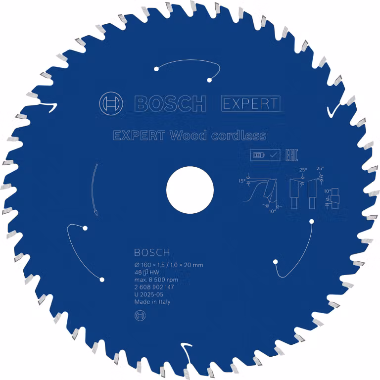 Lama circolare Bosch EXPERT Wood, 160x1,45x20 mm, Z48