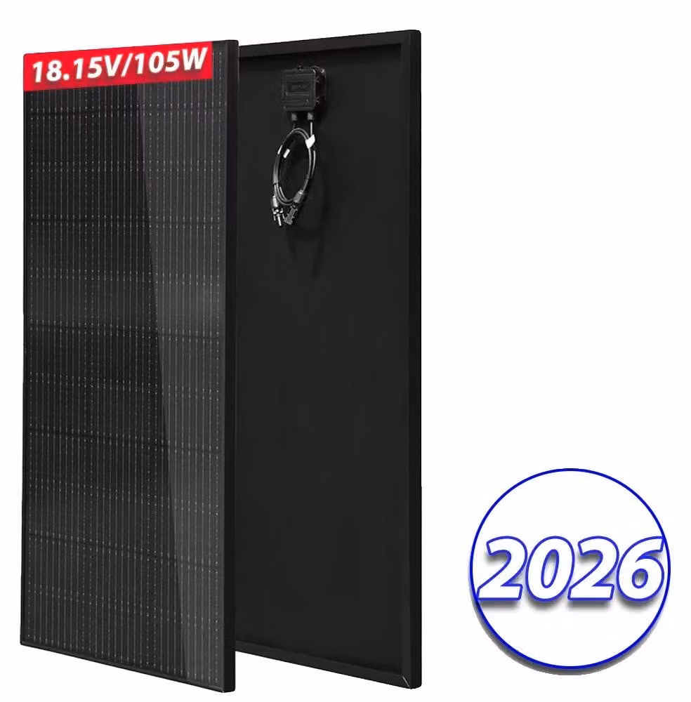 Pannello solare, alta efficienza, costruzione resistente, 105W, dimensioni 1045x550 mm