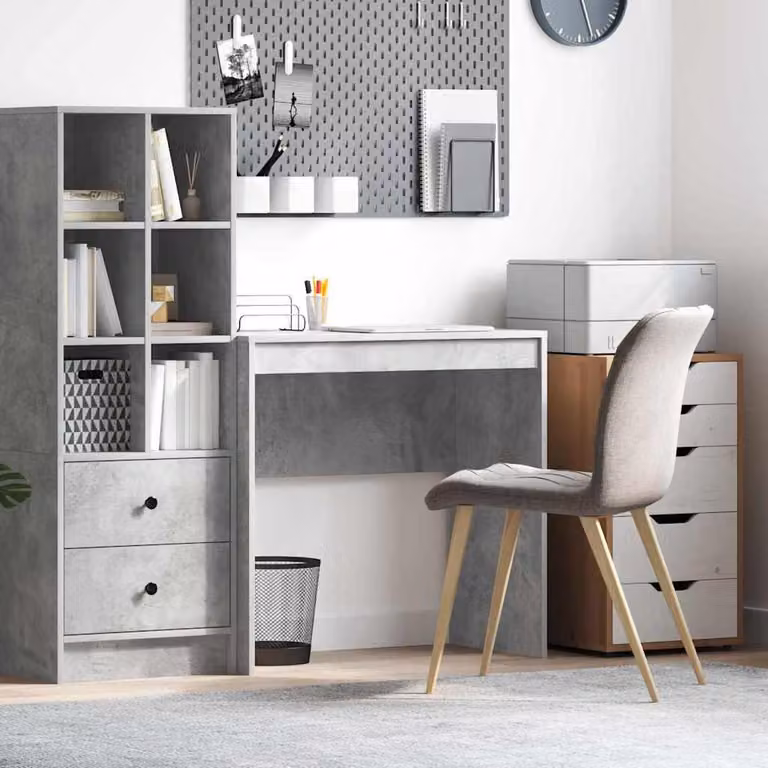 Maison Exclusive - Scrivania in cemento grigio 80 x 40 x 76 cm