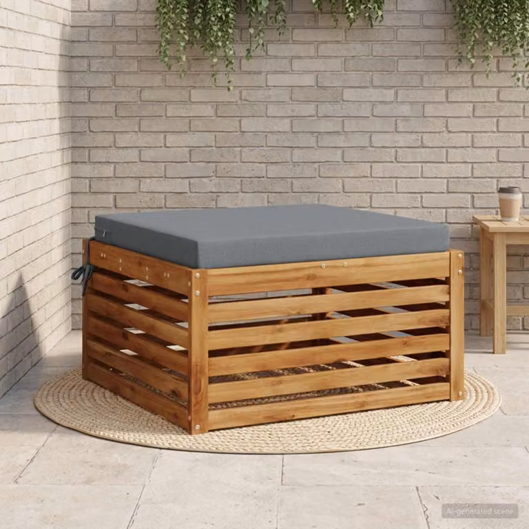 Cuscino per sedia vidaXL SOEST in poliestere con rivestimento lavabile e resistente ai raggi UV, disponibile in blu o grigio