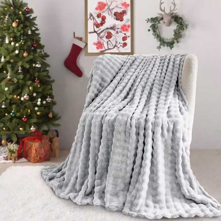 Piumino trapuntato - Super morbido e caldo - Grigio - 180x230 cm