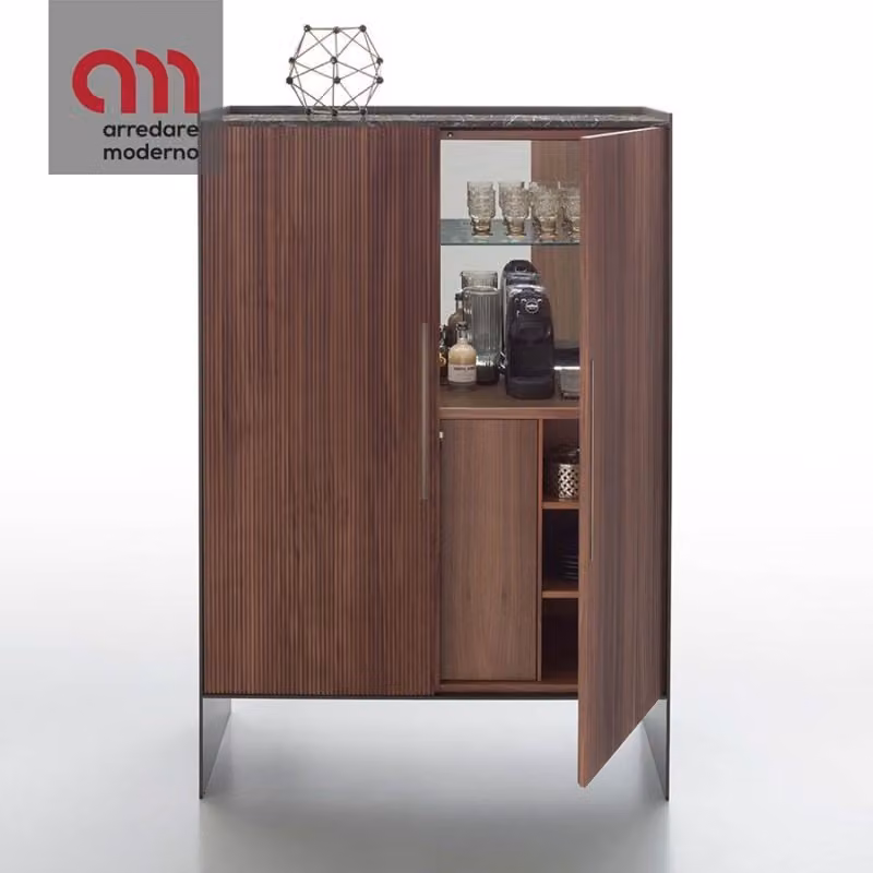 Credenza Bristol Bar Alivar noce canneté